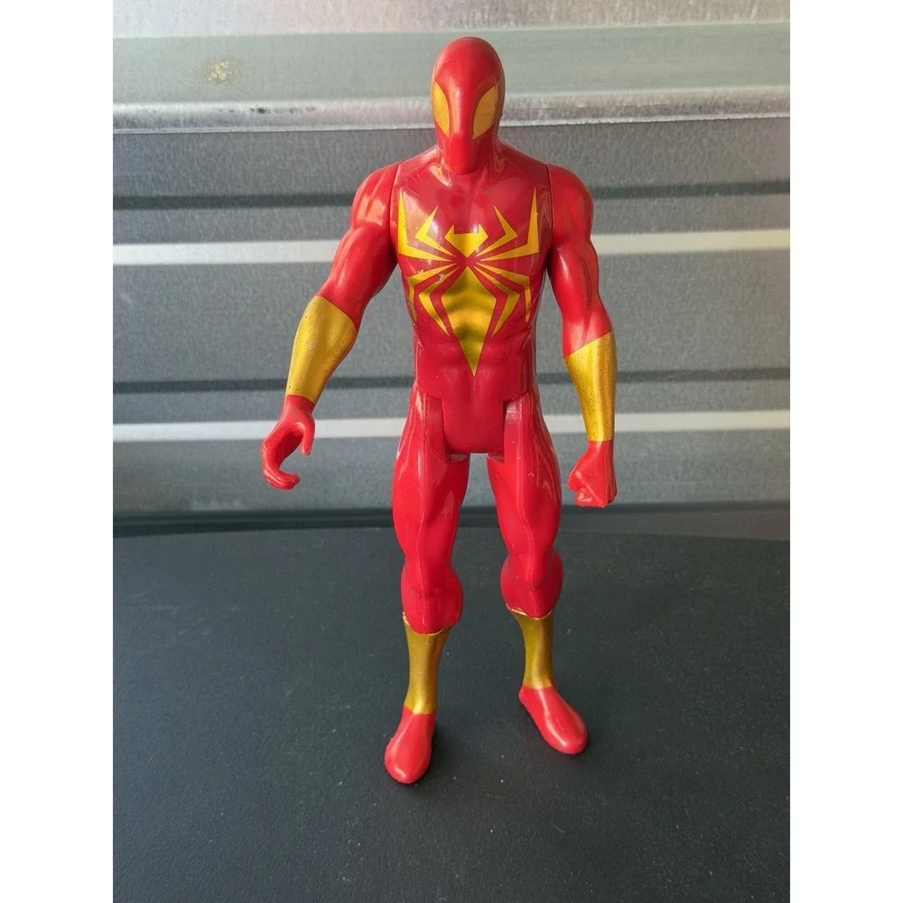 Iron Spider Red Gold Action Figure‎ Spider-Man Plastic Comic Book Hero